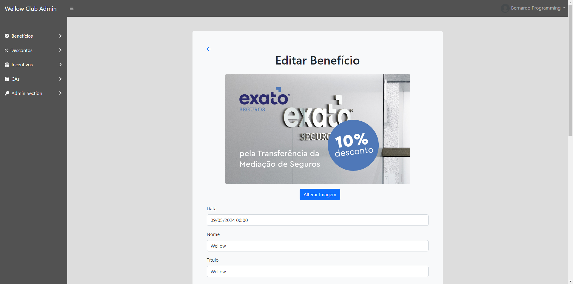 Edit Benefício